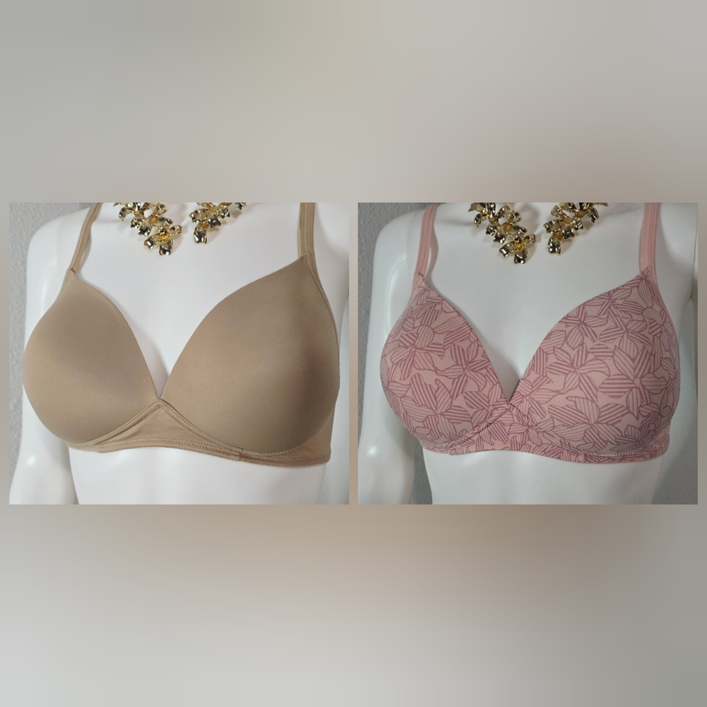 Women's Intimates Set - Tan and Pink Bras